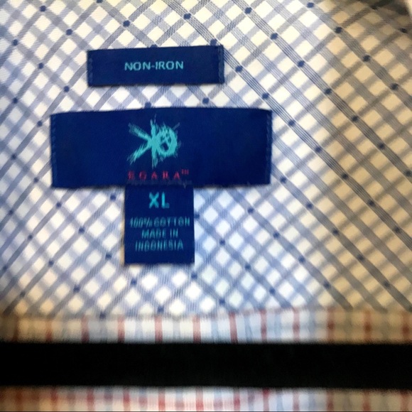 Egara Non Iron Button Down square plaid - Picture 3 of 7